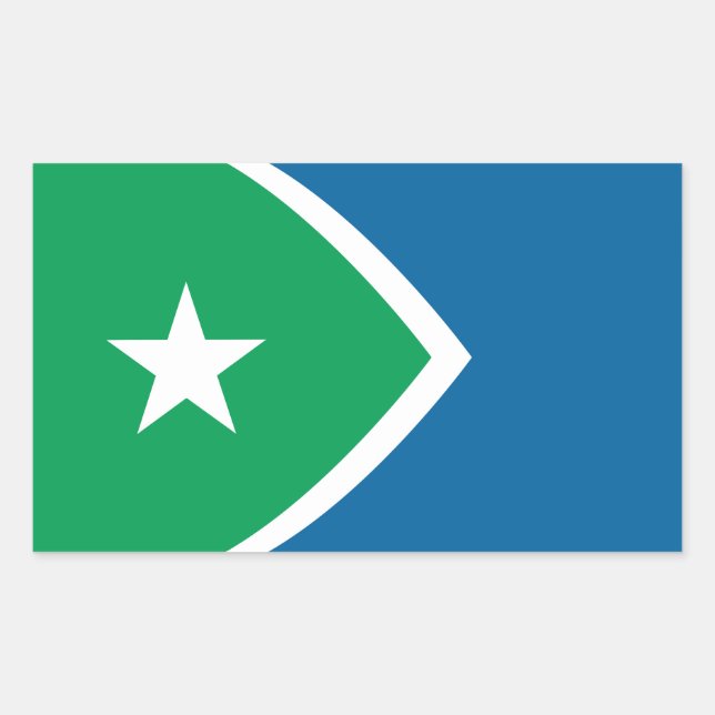 Sticker Rectangulaire Drapeau des rapides de cèdre, Iowa (Devant)
