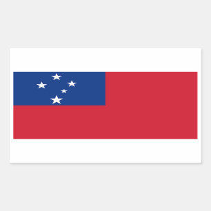 Sticker Rectangulaire Drapeau des Samoa