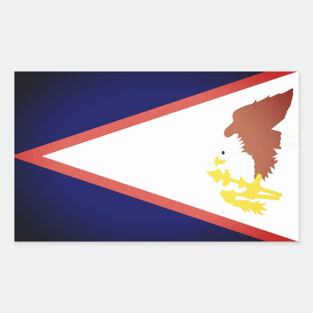 Sticker Rectangulaire Drapeau des Samoa américaines (Devant)