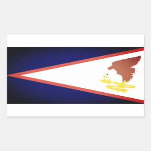 Sticker Rectangulaire Drapeau des Samoa américaines