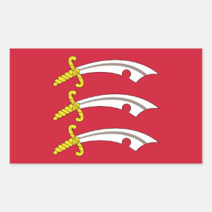 Sticker Rectangulaire Drapeau d'Essex