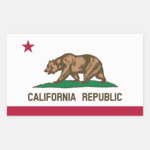 Sticker Rectangulaire Drapeau d'État de Californie
