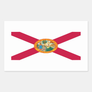 Sticker Rectangulaire Drapeau d'État de Floride