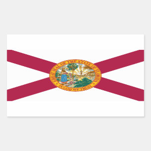 Sticker Rectangulaire Drapeau d'état de la Floride