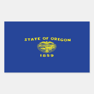 Sticker Rectangulaire Drapeau d'État de l'Oregon
