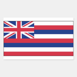 Sticker Rectangulaire Drapeau d'État d'Hawaii