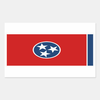 Sticker Rectangulaire Drapeau d'état du Tennessee