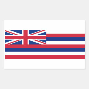 Sticker Rectangulaire Drapeau d'Hawaï