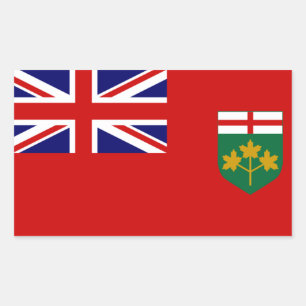 Sticker Rectangulaire Drapeau d'Ontario