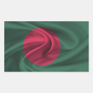 Sticker Rectangulaire Drapeau du Bangladesh