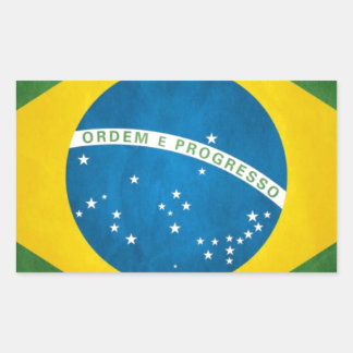 Sticker Rectangulaire Drapeau du Brésil