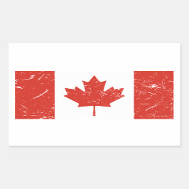 Sticker Rectangulaire Drapeau du Canada