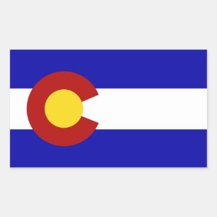 Sticker Rectangulaire Drapeau du Colorado