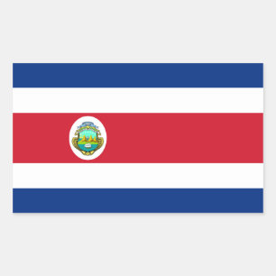 Sticker Rectangulaire Drapeau du Costa Rica/République