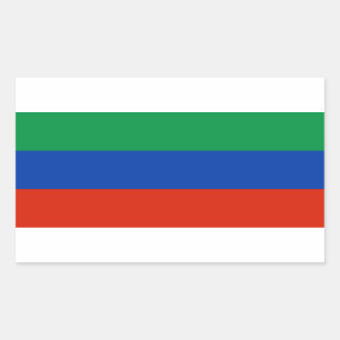 Sticker Rectangulaire Drapeau du Daghestan