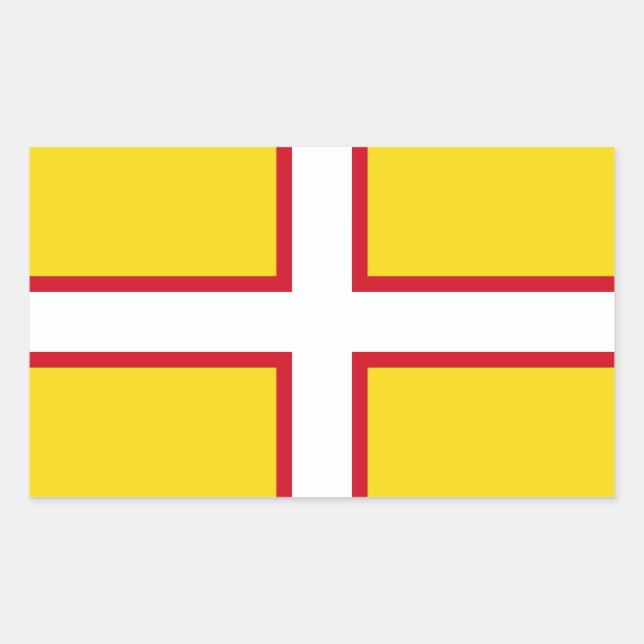 Sticker Rectangulaire Drapeau du Dorset (Devant)