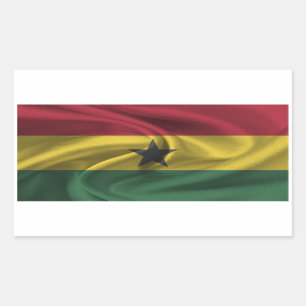 Sticker Rectangulaire Drapeau du Ghana
