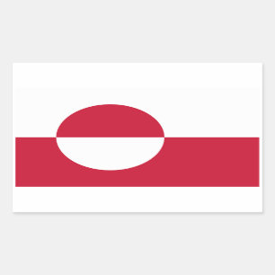 Sticker Rectangulaire Drapeau du Groenland