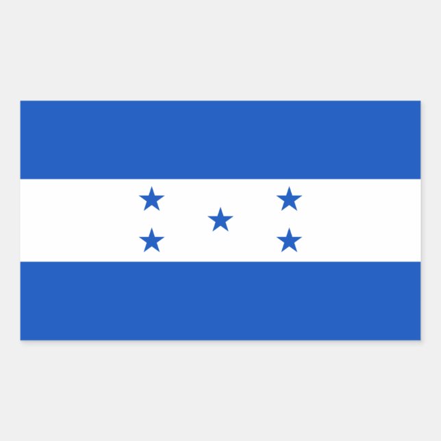 Sticker Rectangulaire Drapeau du Honduras (Devant)