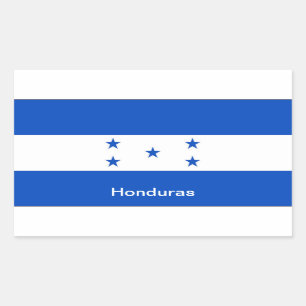 Sticker Rectangulaire Drapeau du Honduras