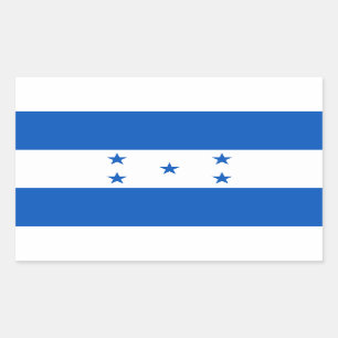 Sticker Rectangulaire Drapeau du Honduras