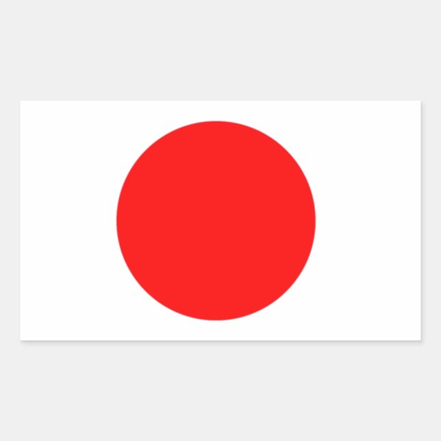 Sticker Rectangulaire Drapeau du Japon (Devant)