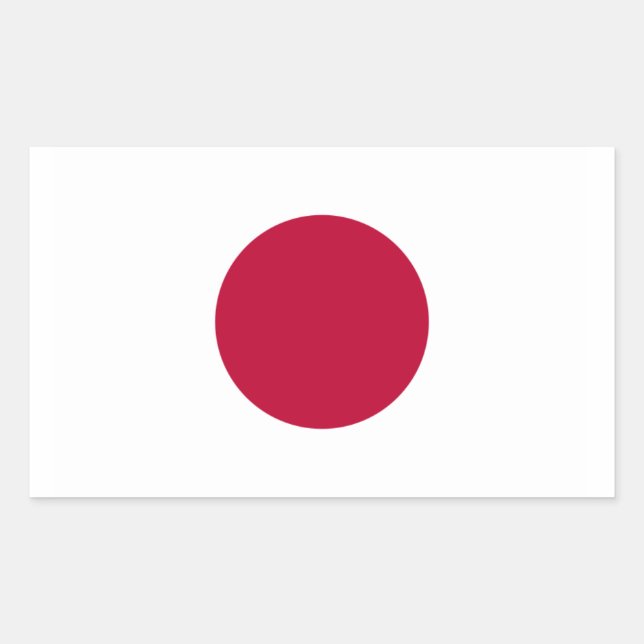 Sticker Rectangulaire Drapeau du Japon (Devant)