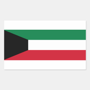 Sticker Rectangulaire Drapeau du Koweït