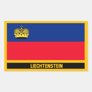 Sticker Rectangulaire Drapeau du Liechtenstein