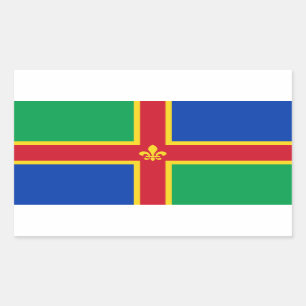 Sticker Rectangulaire Drapeau du Lincolnshire
