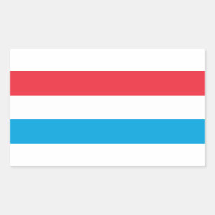 Sticker Rectangulaire Drapeau du Luxembourg patriotique