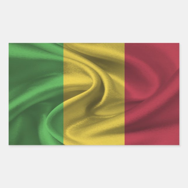 Sticker Rectangulaire Drapeau du Mali (Devant)