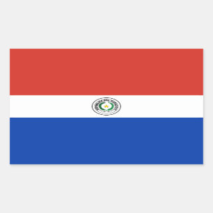 Sticker Rectangulaire Drapeau du Paraguay