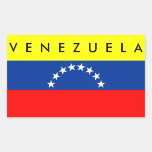 Sticker Rectangulaire drapeau du pays du venezuela symbole nom