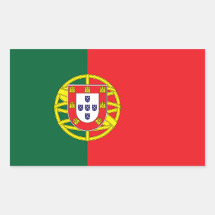 Sticker Rectangulaire Drapeau du Portugal