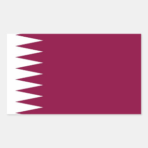 Sticker Rectangulaire Drapeau du Qatar