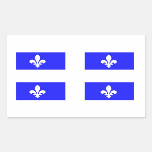 Sticker Rectangulaire Drapeau du Québec