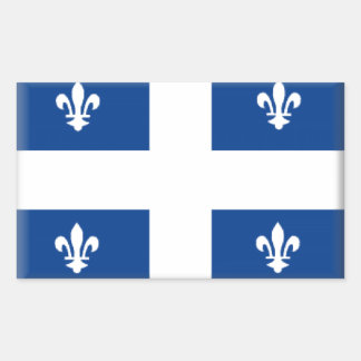 Sticker Rectangulaire Drapeau du Québec (Canada)