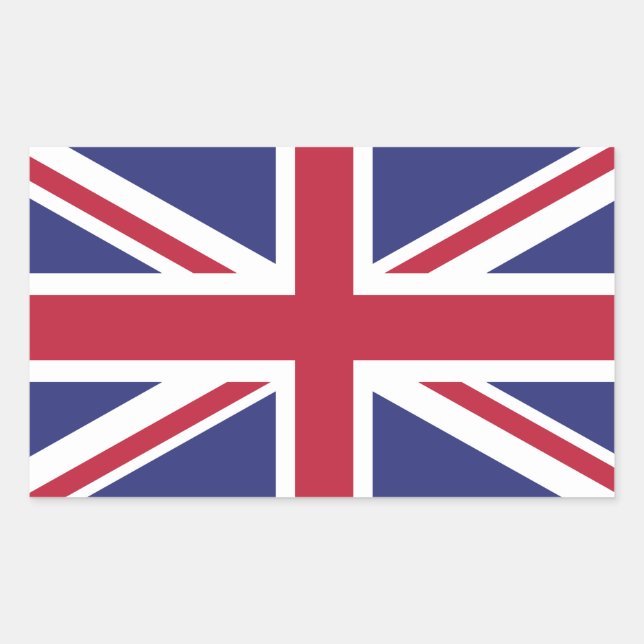 Sticker Rectangulaire Drapeau du Royaume-Uni patriotique (Devant)