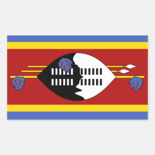 Sticker Rectangulaire Drapeau du Souaziland