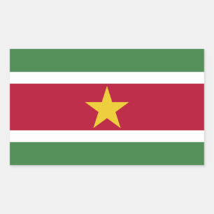 Sticker Rectangulaire Drapeau du Suriname