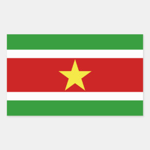 Sticker Rectangulaire Drapeau du Suriname