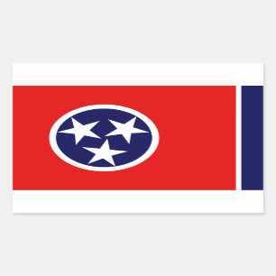 Sticker Rectangulaire Drapeau du Tennessee