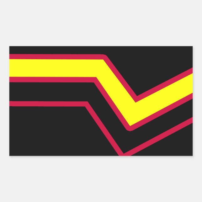 Sticker Rectangulaire Drapeau en caoutchouc / Fierté en latex (Devant)