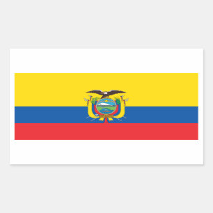 Sticker Rectangulaire Drapeau Équateur/Équateur