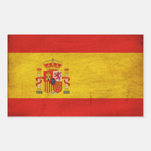 Sticker Rectangulaire Drapeau Espagne