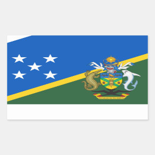 Sticker Rectangulaire Drapeau et armoiries de Salomon Islander