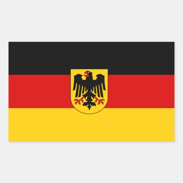 Sticker Rectangulaire Drapeau fédéral allemand (Devant)