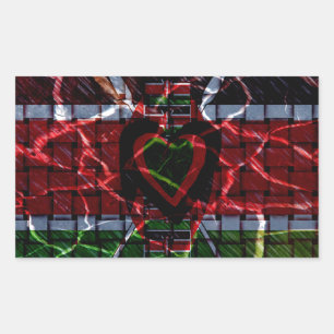 Sticker Rectangulaire Drapeau fissuré : Faites simple - Résilience kenya