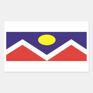 Sticker Rectangulaire Drapeau FOUR Denver, Colorado